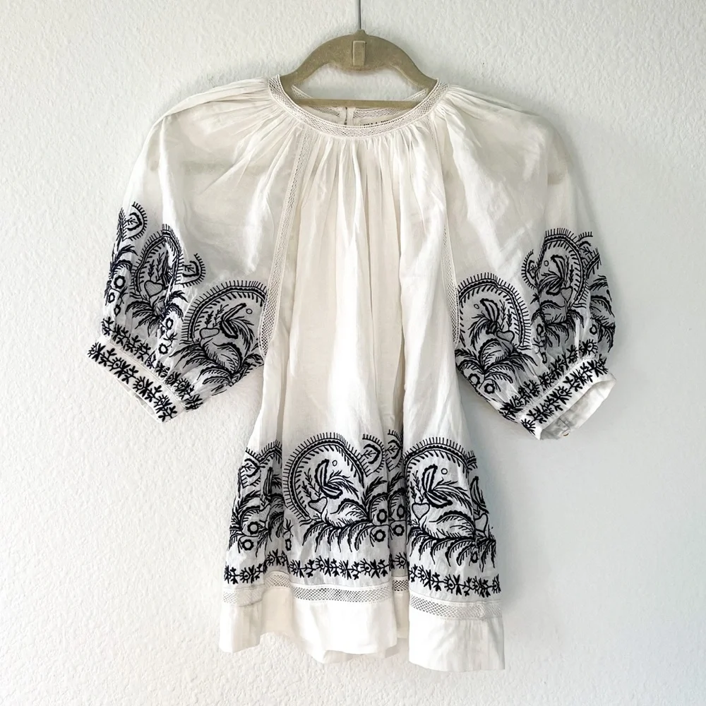Ulla Johnson Blythe Embroidered Blouse - Picture 3 of 9